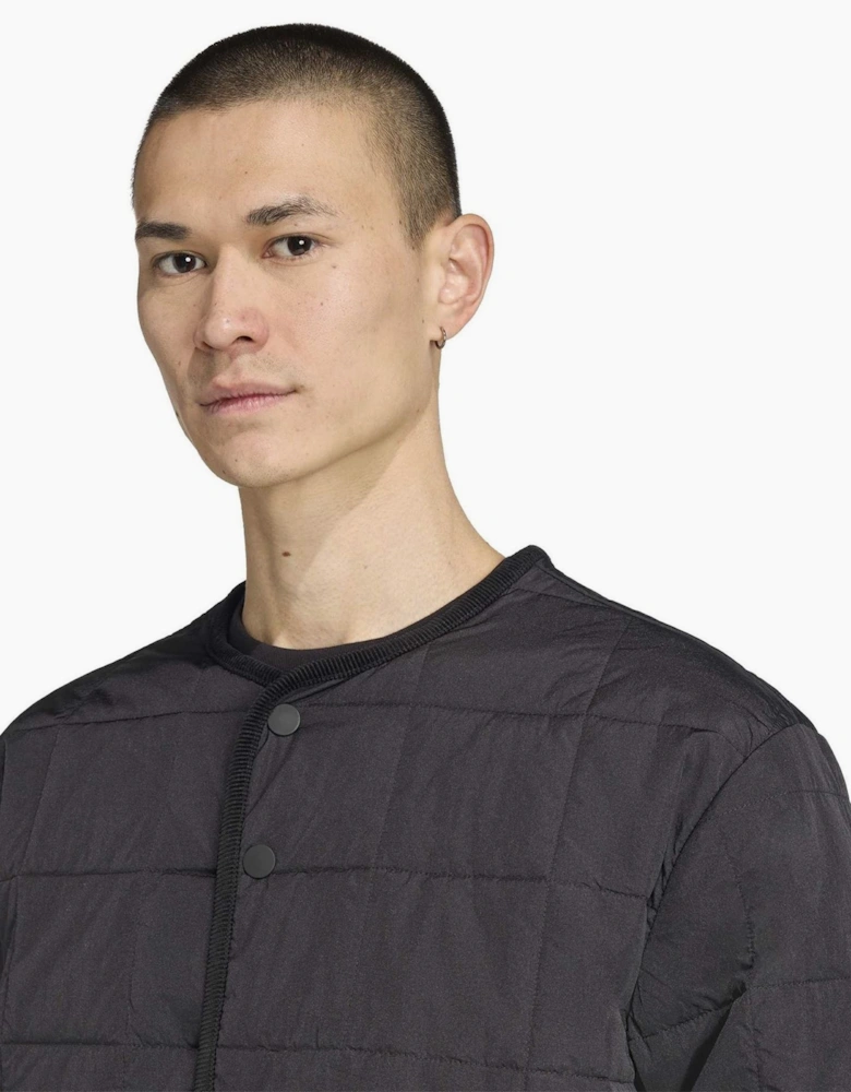 Solid Patterned Snap Button Jacket