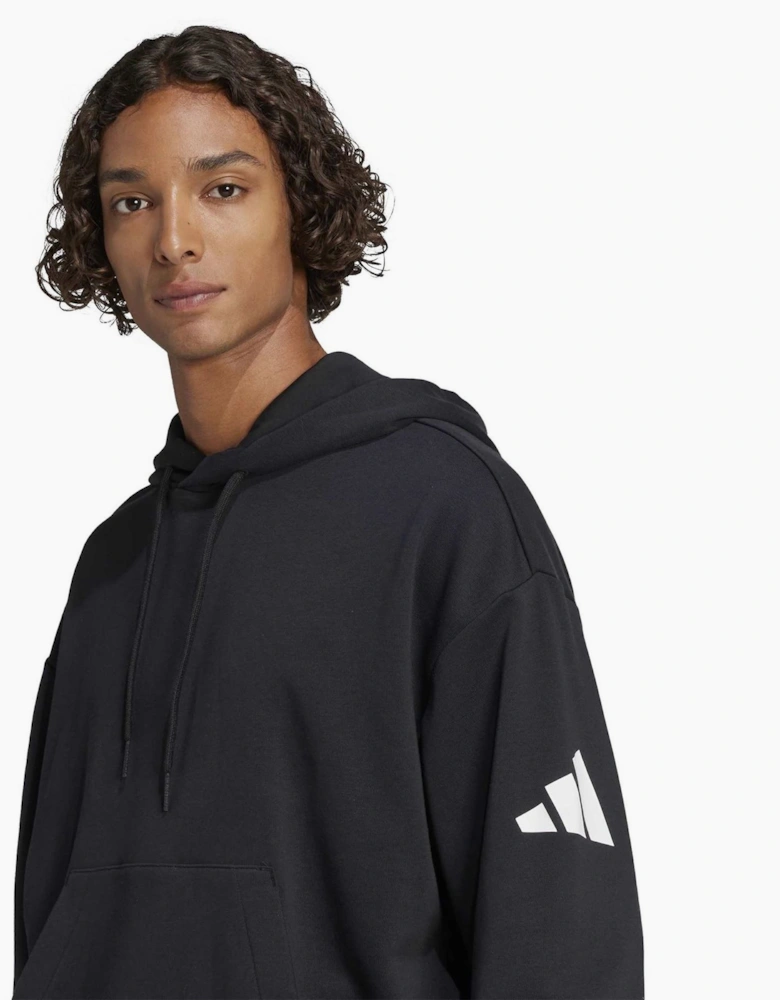 Hooded Neck Oversize Fit Sweatshirt with Kangaroo Pocket