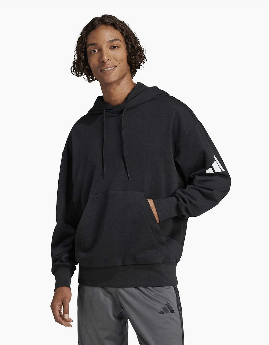 Hooded Neck Oversize Fit Sweatshirt with Kangaroo Pocket