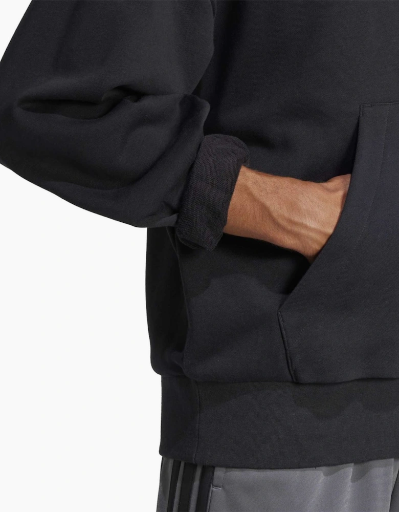 Hooded Neck Oversize Fit Sweatshirt with Kangaroo Pocket