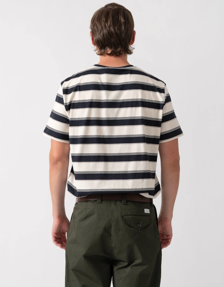 Fred Perry Mens Fine Stripe T-Shirt - Navy 608