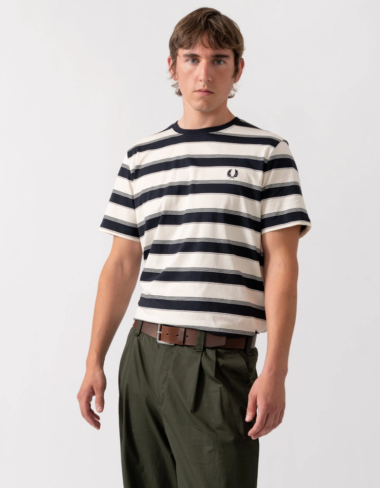 Fred Perry Mens Fine Stripe T-Shirt - Navy 608