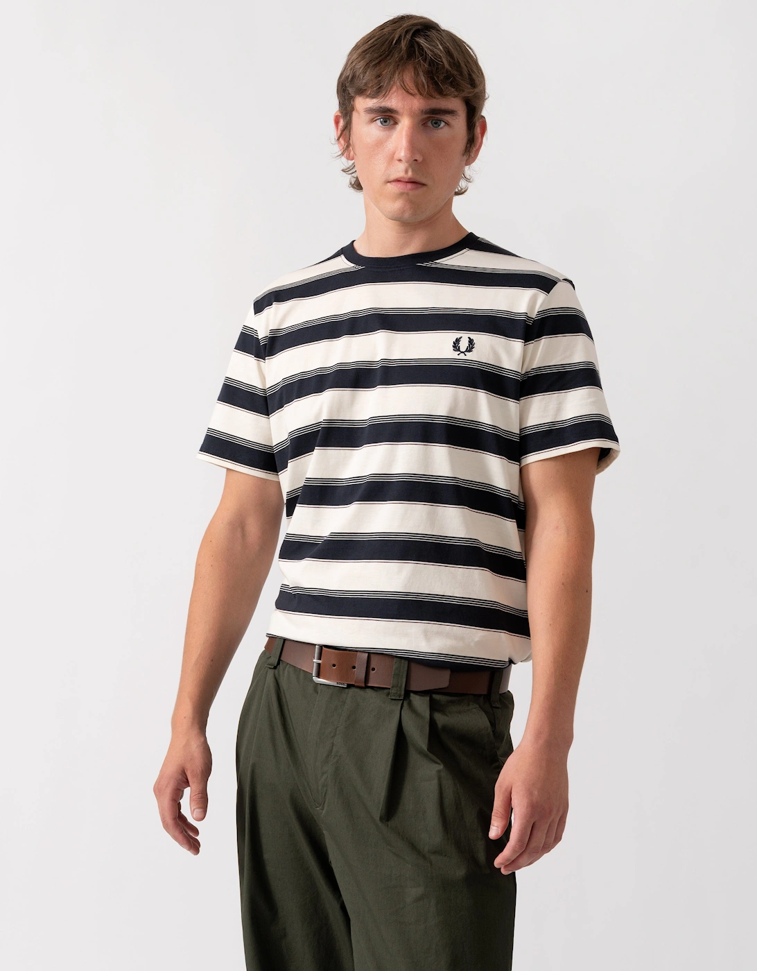 Fred Perry Mens Fine Stripe T-Shirt - Navy 608, 5 of 4