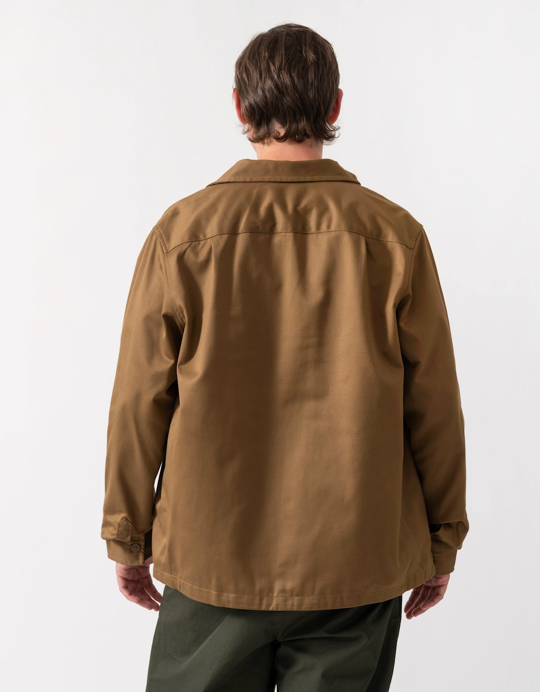 Fred Perry Mens Twill Overshirt - Shaded Stone P96