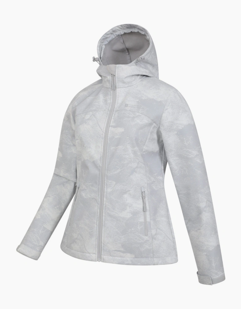 Mountain Warehouse Womens/Ladies Exodus Printed Water Resistant Soft Shell Jacket