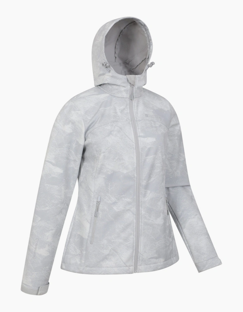 Mountain Warehouse Womens/Ladies Exodus Printed Water Resistant Soft Shell Jacket