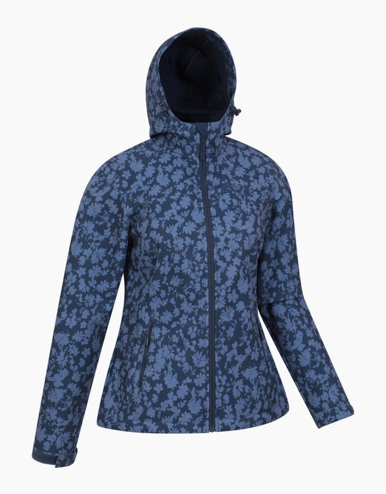 Mountain Warehouse Womens/Ladies Exodus Printed Water Resistant Soft Shell Jacket