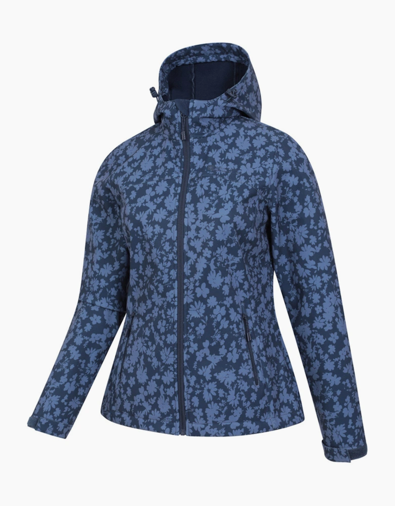 Mountain Warehouse Womens/Ladies Exodus Printed Water Resistant Soft Shell Jacket