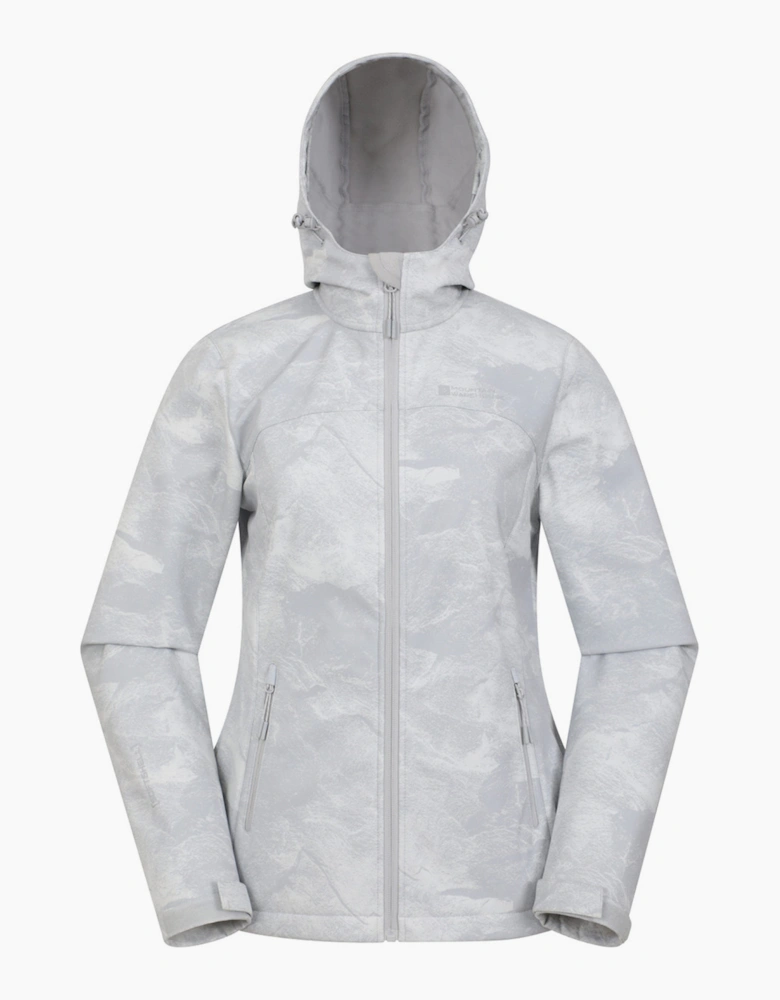 Mountain Warehouse Womens/Ladies Exodus Printed Water Resistant Soft Shell Jacket