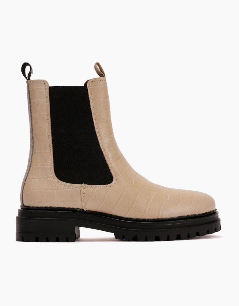 Osprey London The Huckleberry Leather Women's Cream Boots