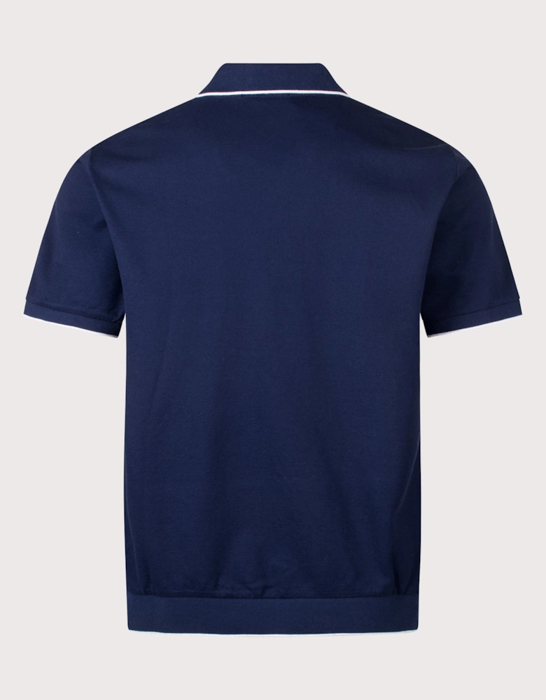 Regular Fit Jacquard Mesh Polo Shirt