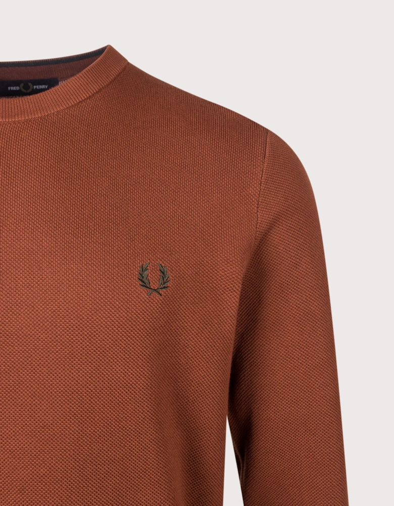 Regular Fit Piqué Stitch Jumper