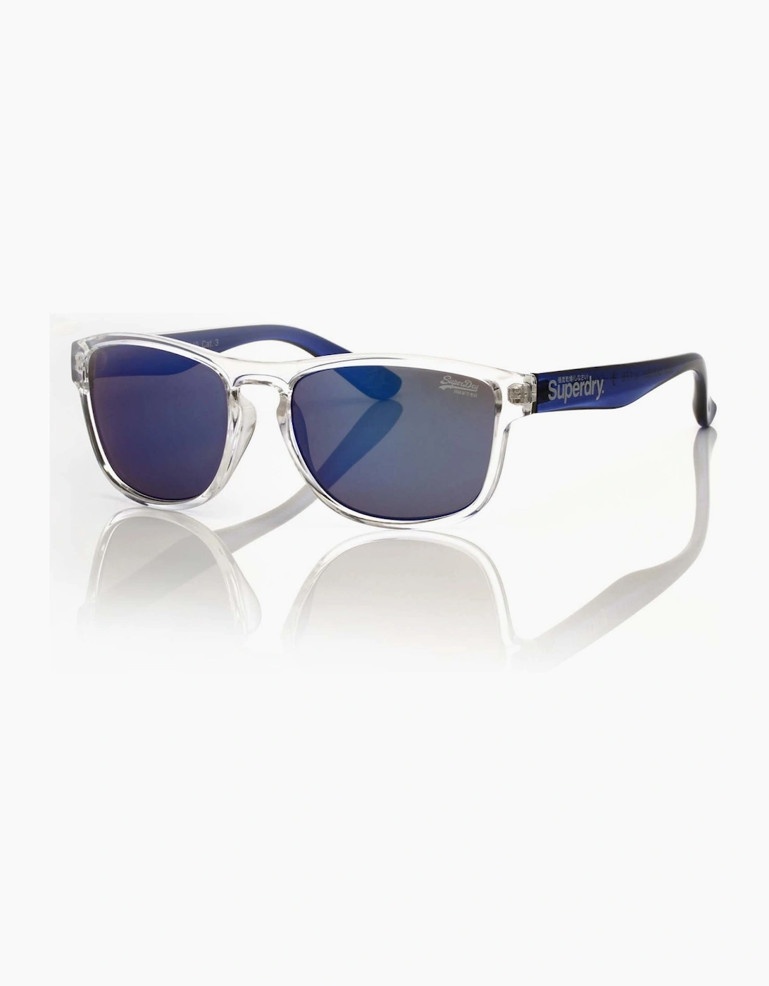 Superdry Women's Gloss Clear Crystal Blue Rockstar Soft Square Sunglasses - Size One Size