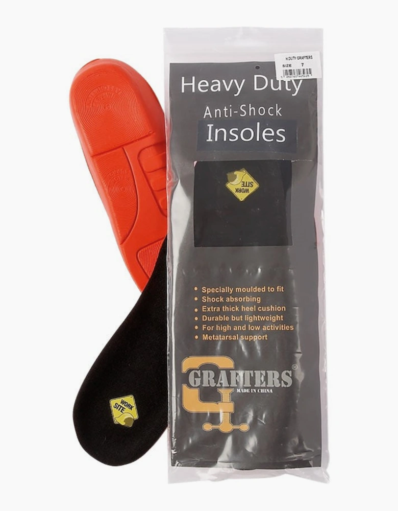 Heavy Duty Jobsite Anti-Shock Insoles Mens Shoe Inserts/Insoles Black