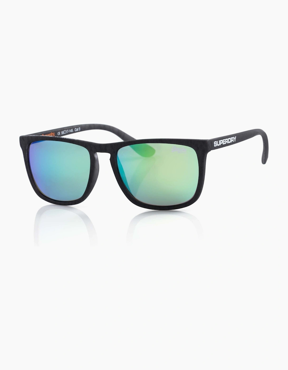 Superdry Women's Matte Grey Marl Green Mirror Shockwave Classic Sunglasses - Size One Size