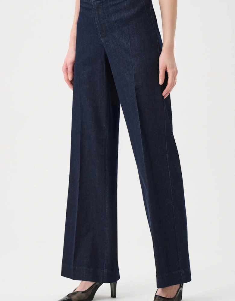 Chloe: stretch denim high rise wide leg jeans
