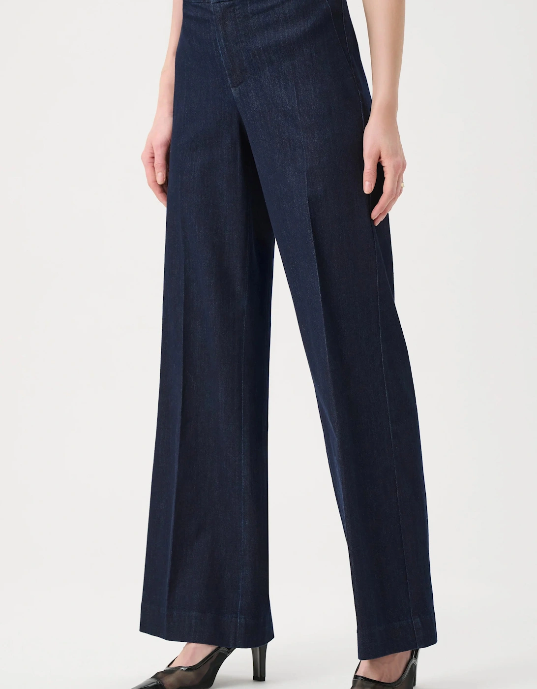 Chloe: stretch denim high rise wide leg jeans
