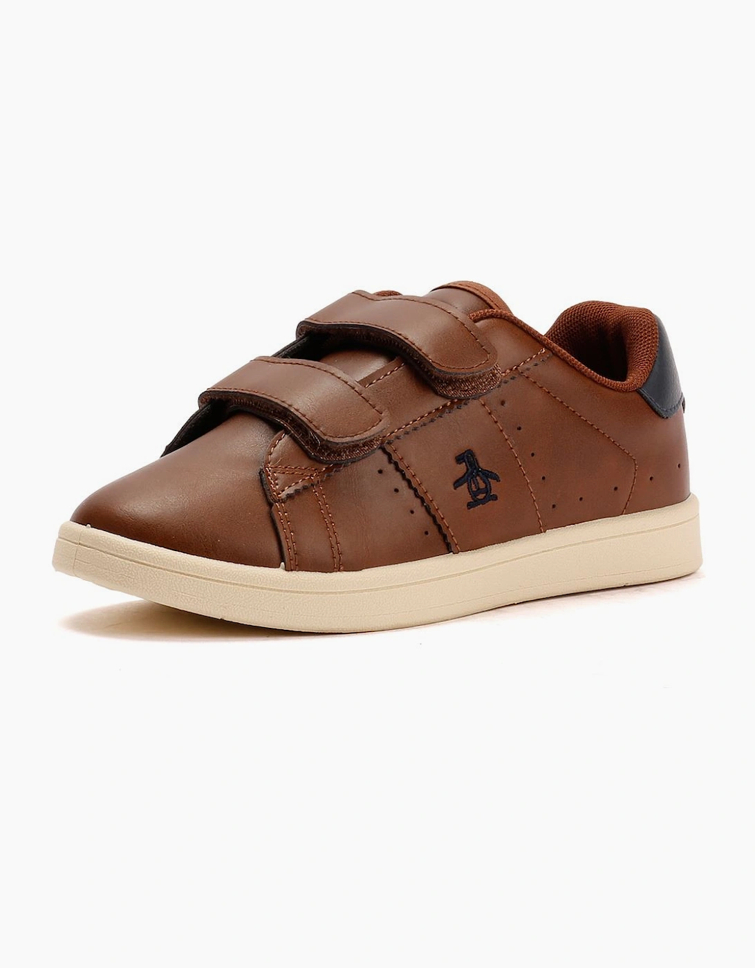 Penguin Junior Marble Tan/Navy Trainers