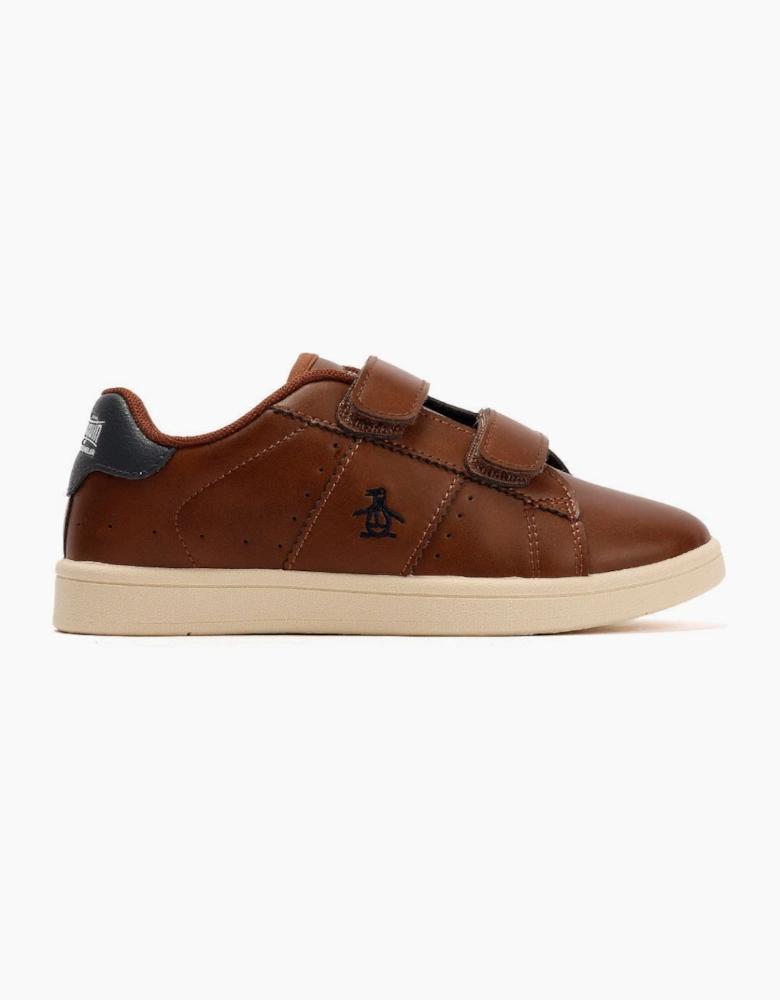 Penguin Junior Marble Tan/Navy Trainers