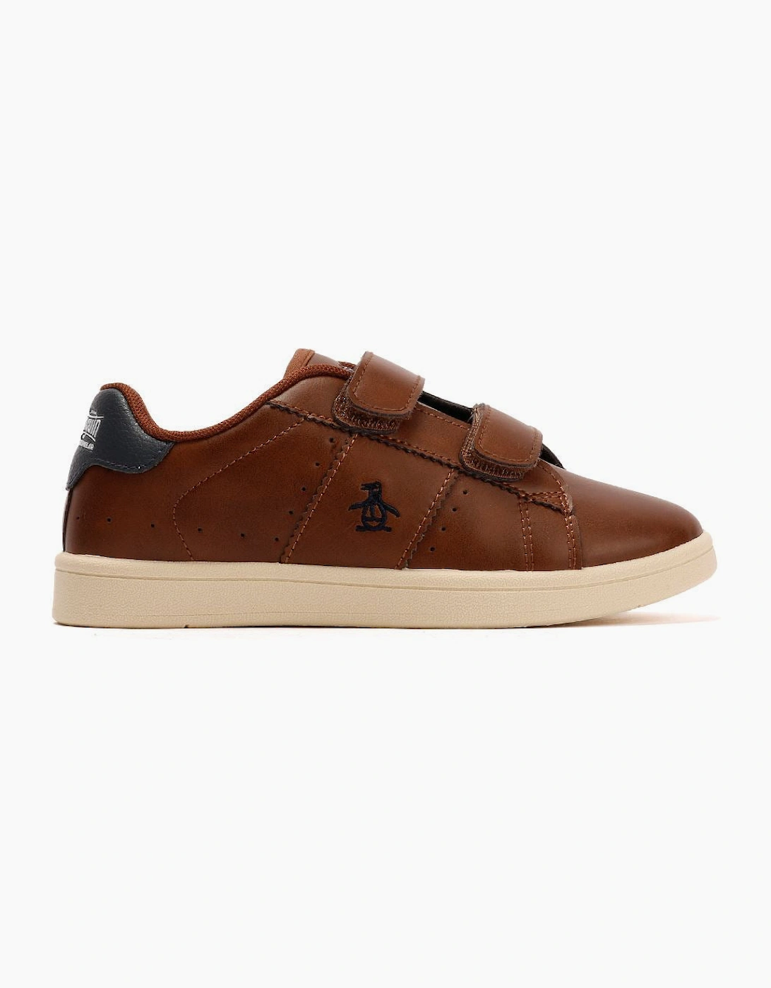 Penguin Junior Marble Tan/Navy Trainers
