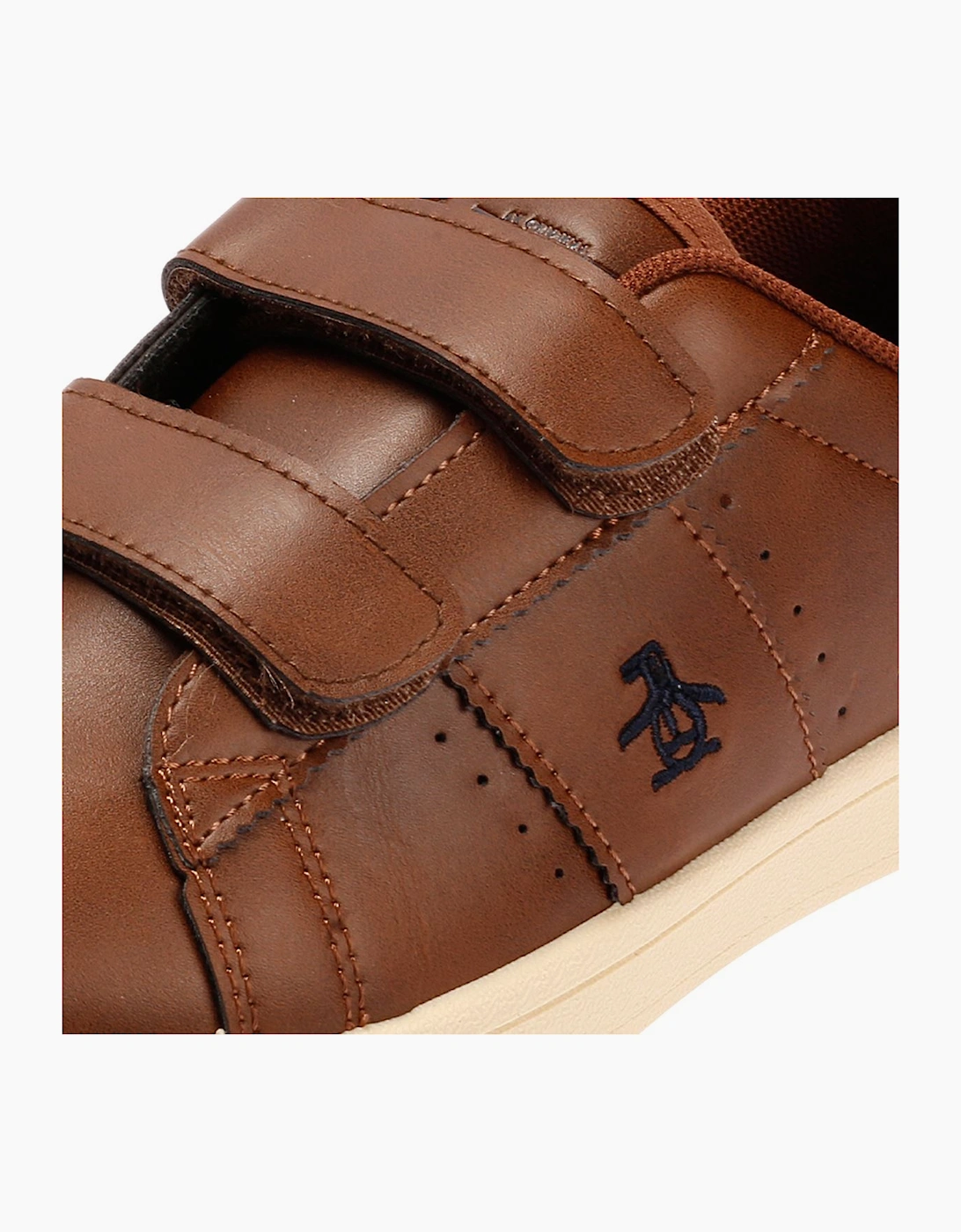 Penguin Junior Marble Tan/Navy Trainers
