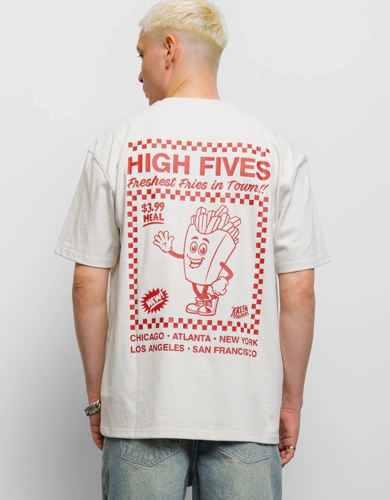 Fresh Flavours High Fives Oversized T-Shirt - Ecru