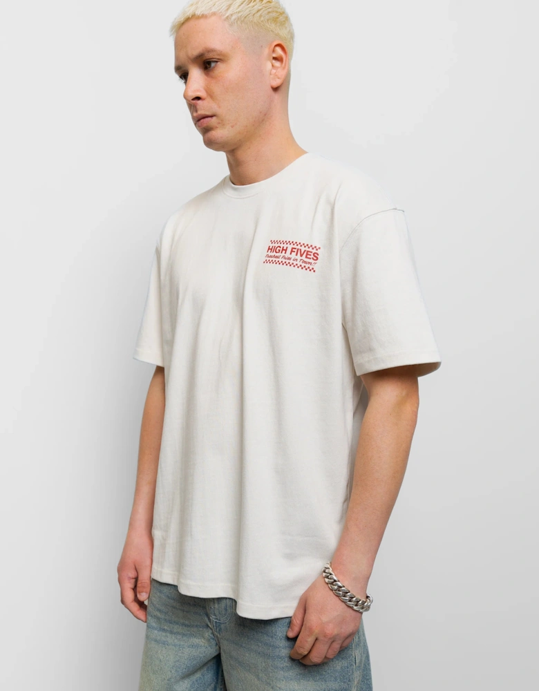 Fresh Flavours High Fives Oversized T-Shirt - Ecru