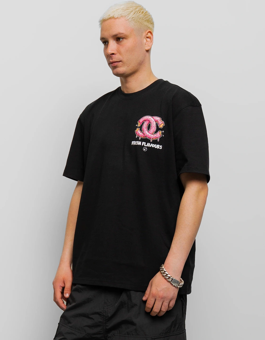 Fresh Flavours Chomp Oversized T-Shirt - Black