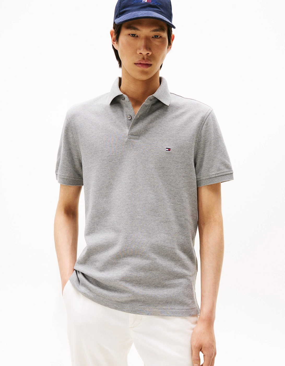 Tommy Hilfiger 1985 Regular Fit Mens Polo - Medium Grey Heather, 6 of 5