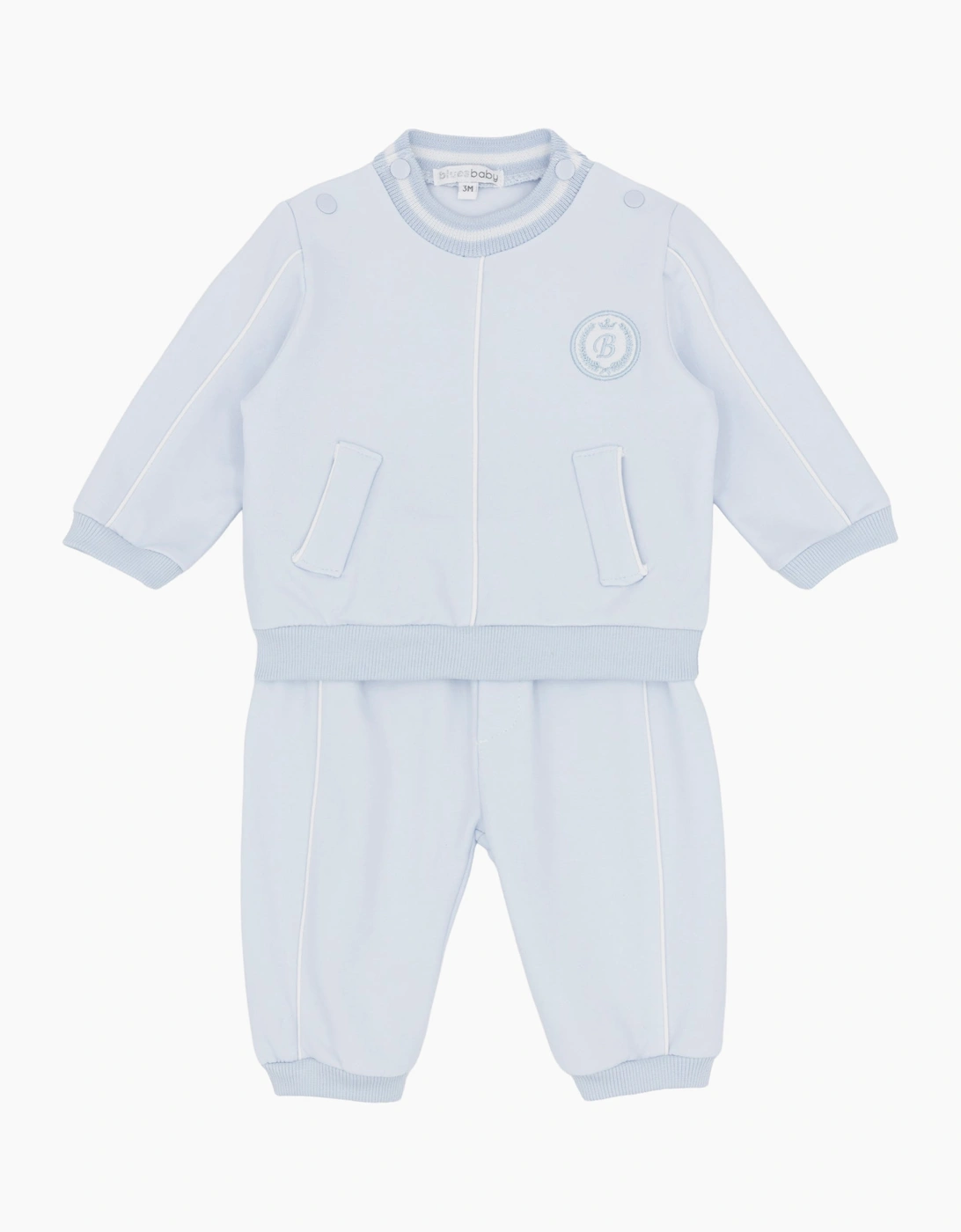 Boys Pale Blue Jogsuit, 4 of 3