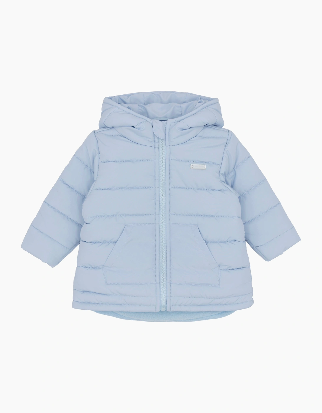Boys Pale Blue Puffer Coat, 5 of 4