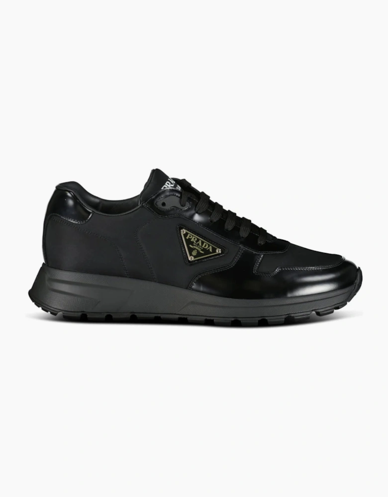 Prada Prax 01 Re-Nylon Leather Sneakers All Black