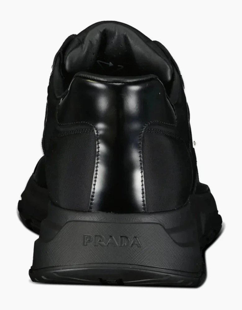 Prada Prax 01 Re-Nylon Leather Sneakers All Black