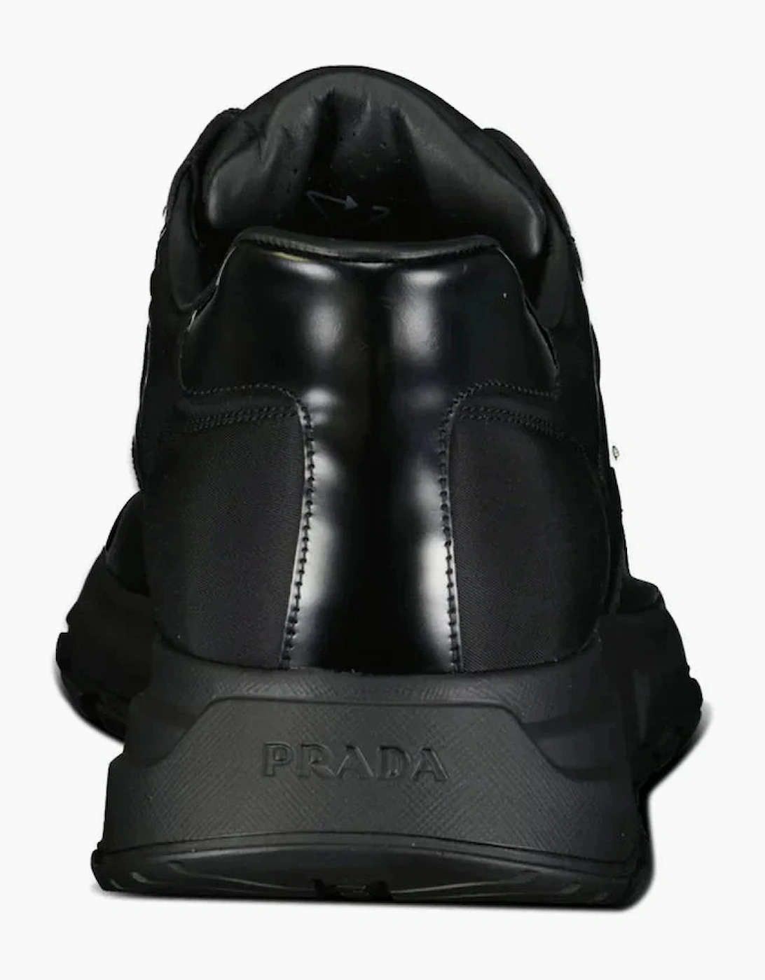 Prada Prax 01 Re-Nylon Leather Sneakers All Black