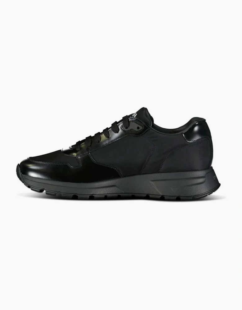 Prada Prax 01 Re-Nylon Leather Sneakers All Black