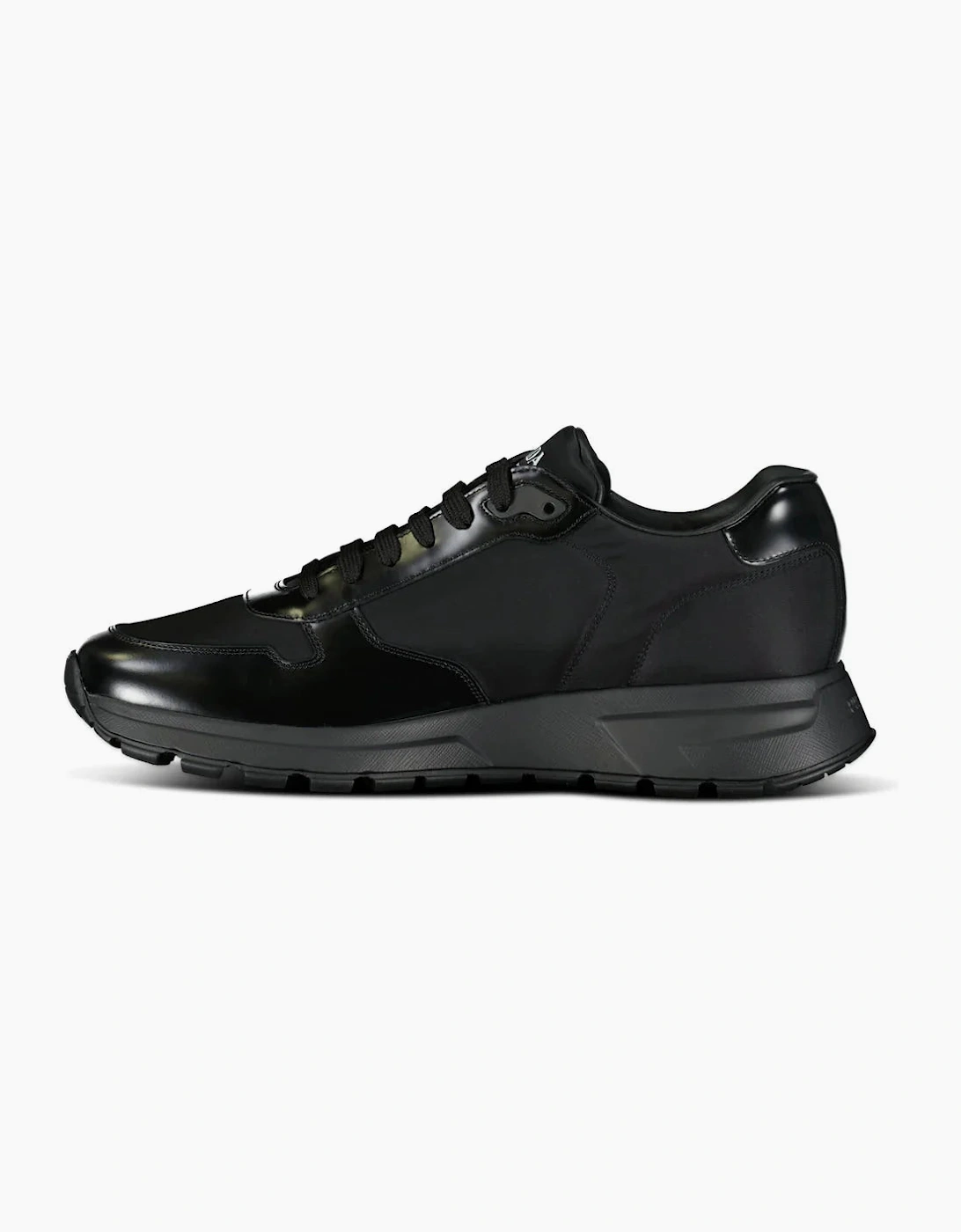 Prada Prax 01 Re-Nylon Leather Sneakers All Black