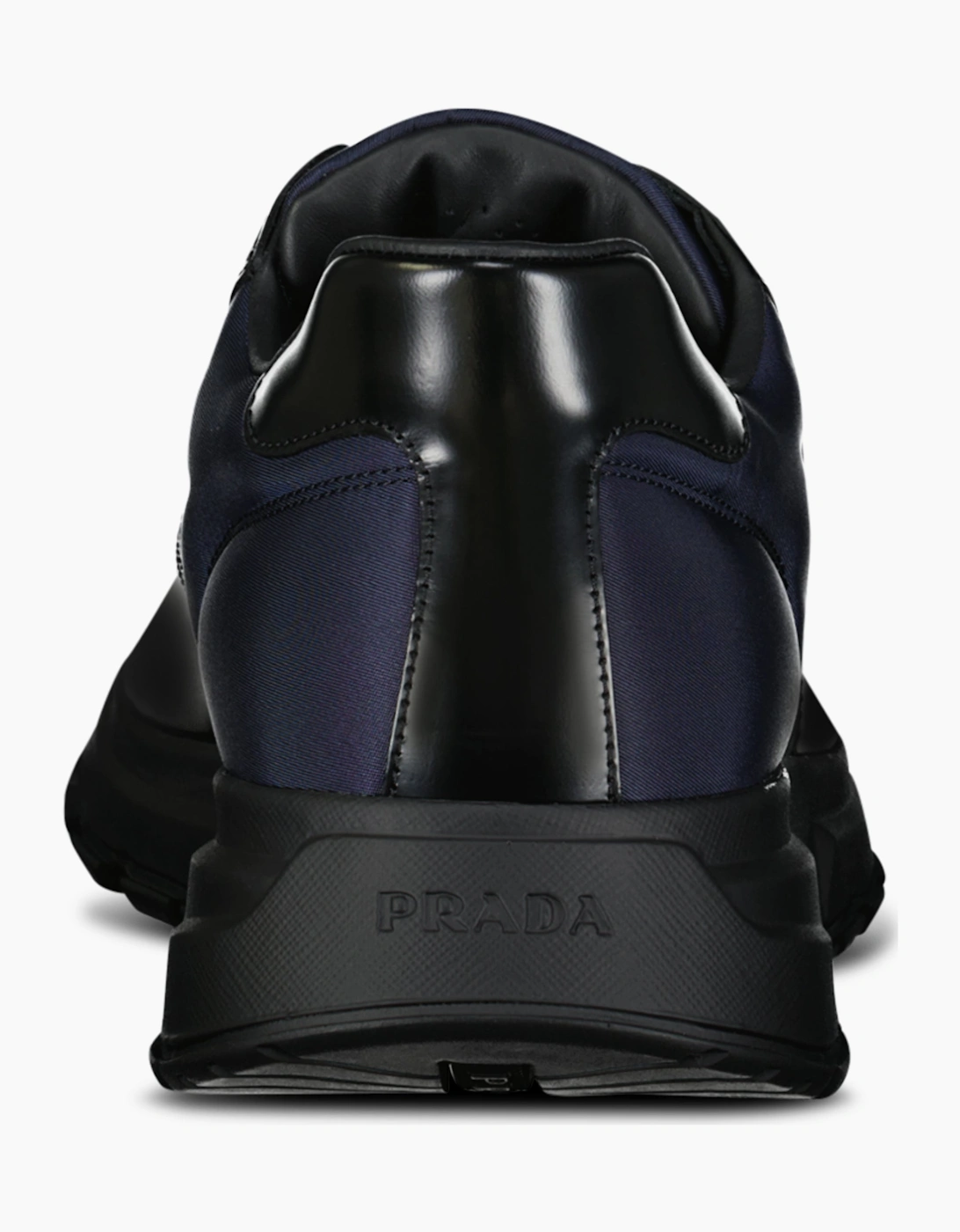 Prada Prax 01 Re-Nylon Leather Sneakers Navy & Black