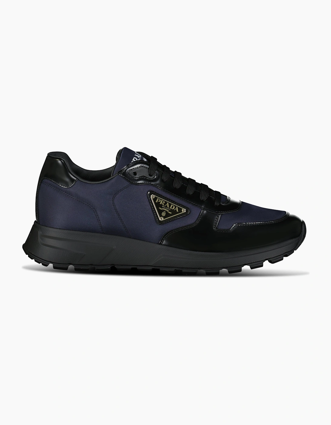 Prada Prax 01 Re-Nylon Leather Sneakers Navy & Black, 5 of 4