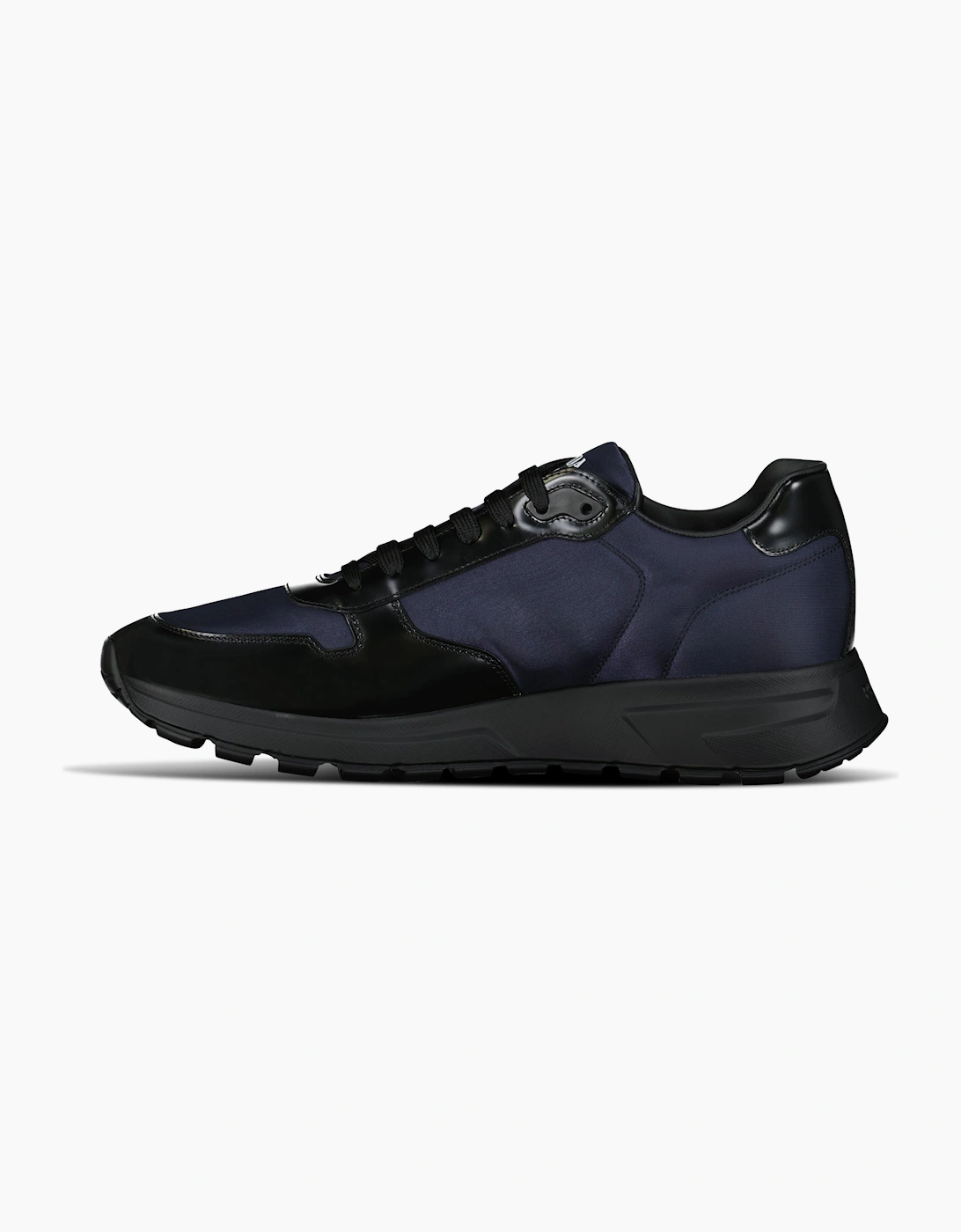 Prada Prax 01 Re-Nylon Leather Sneakers Navy & Black