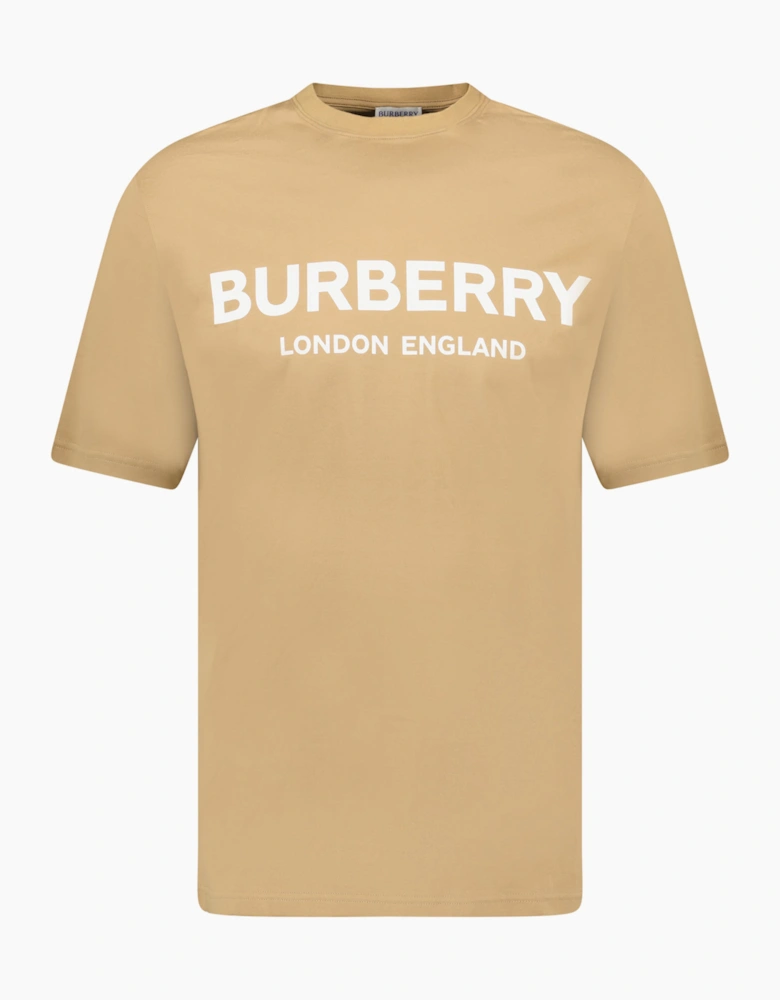 Burberry 'Ellison' Logo Print T-Shirt Beige