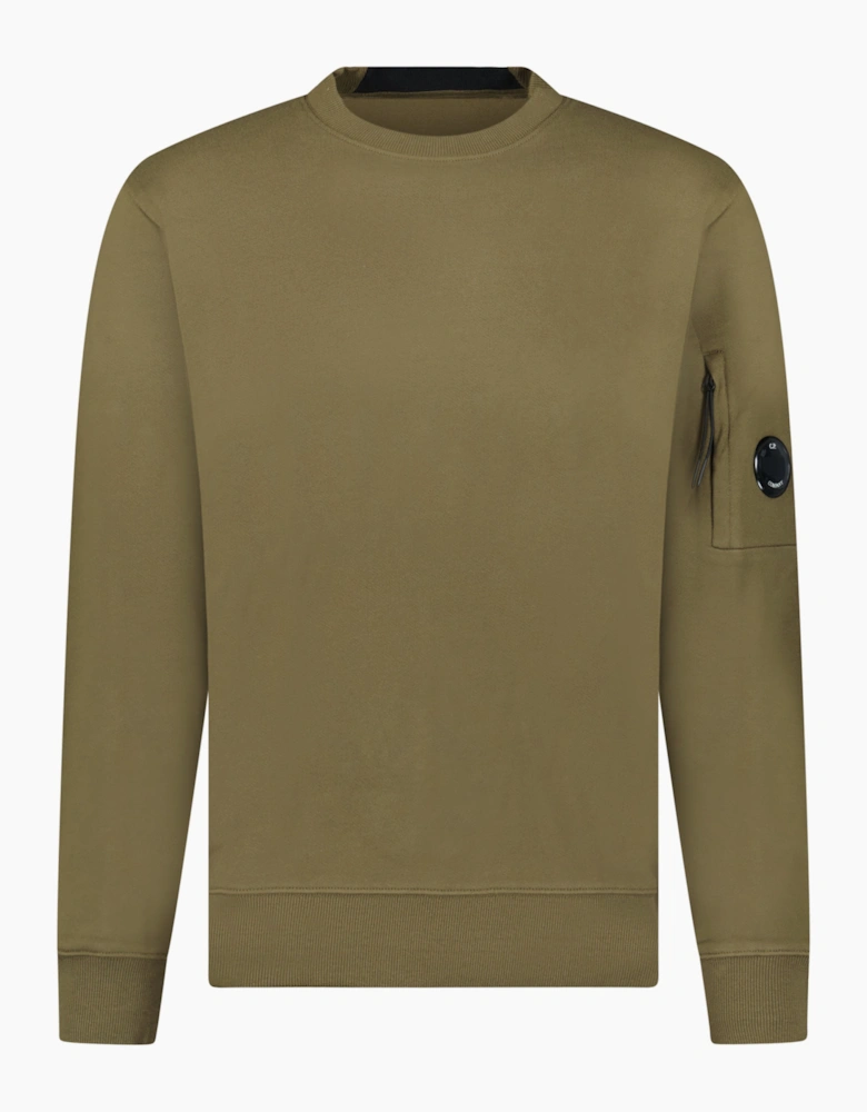 CP Company Diagonal Raised Lens Sweatshirt Khaki