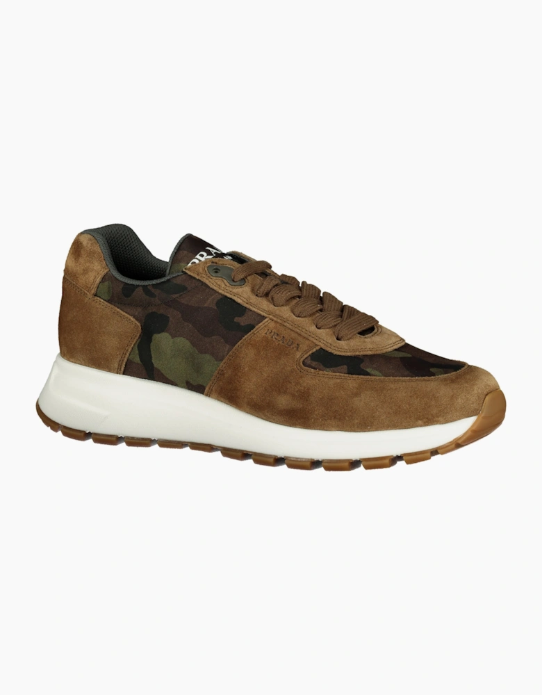 Prada Camo Trainers Khaki