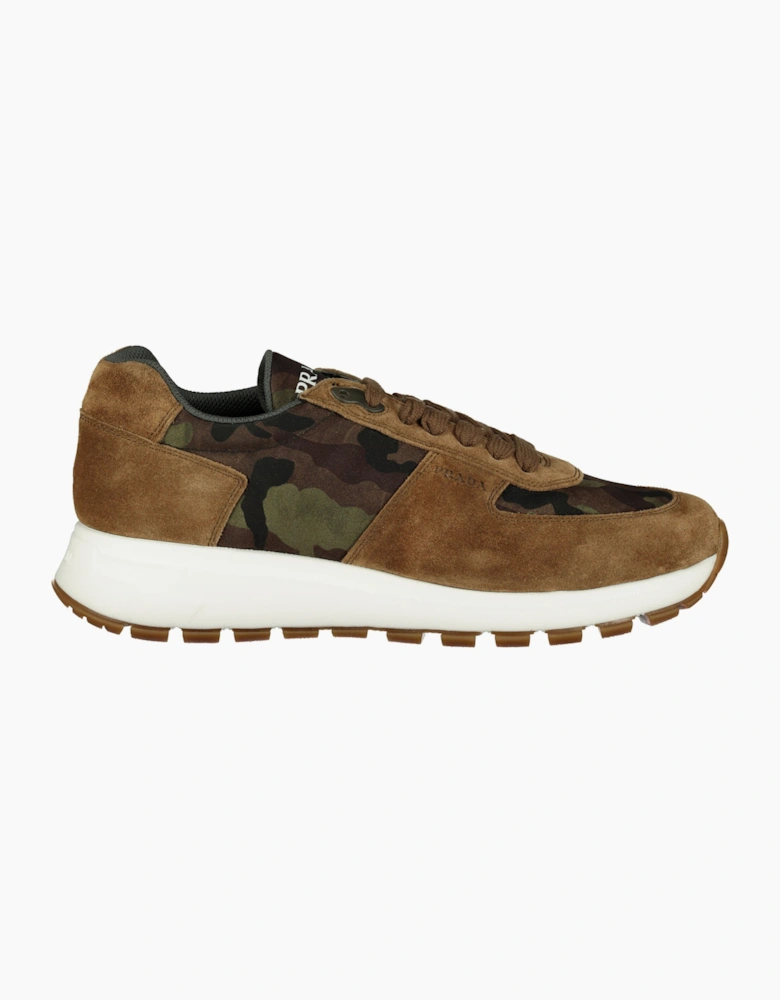 Prada Camo Trainers Khaki