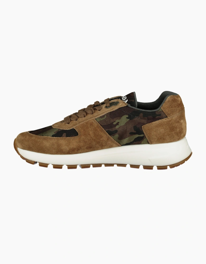 Prada Camo Trainers Khaki