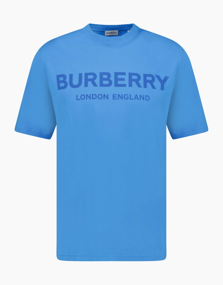 Burberry 'Ellison' Logo Print T-Shirt Blue