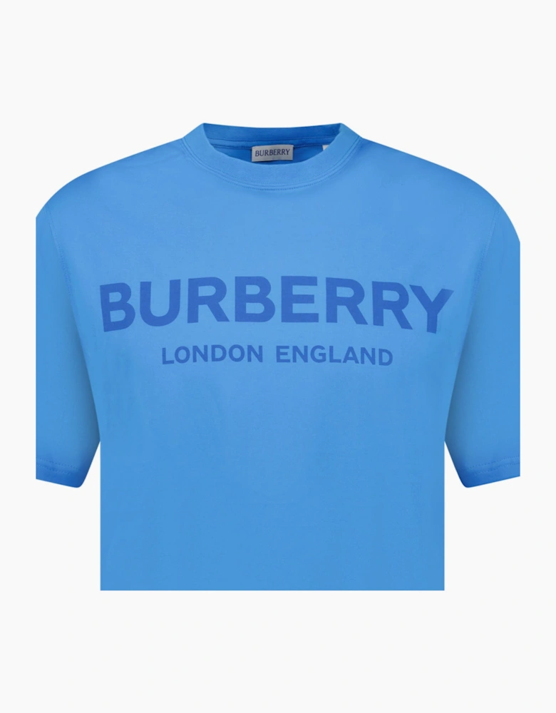 Burberry 'Ellison' Logo Print T-Shirt Blue
