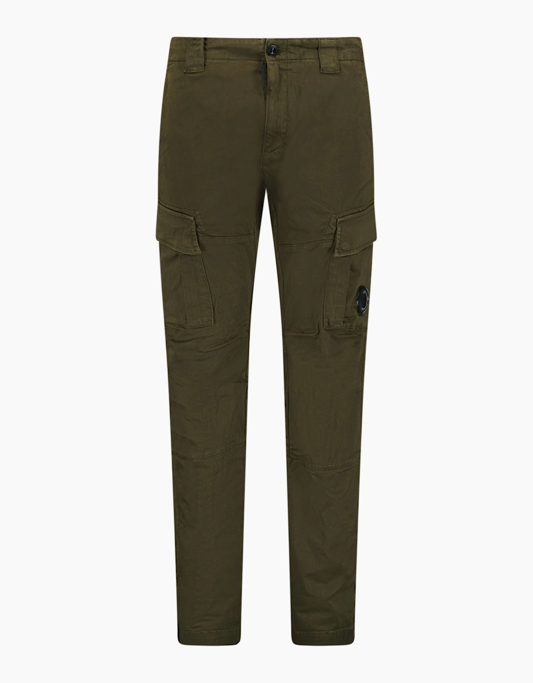 CP Company Men's CP Company Satin Stretch Cargo Trousers Khaki - Green