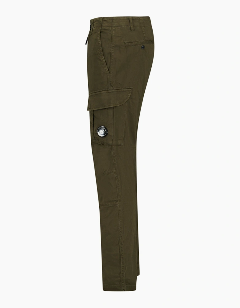 CP Company Satin Stretch Cargo Trousers Khaki