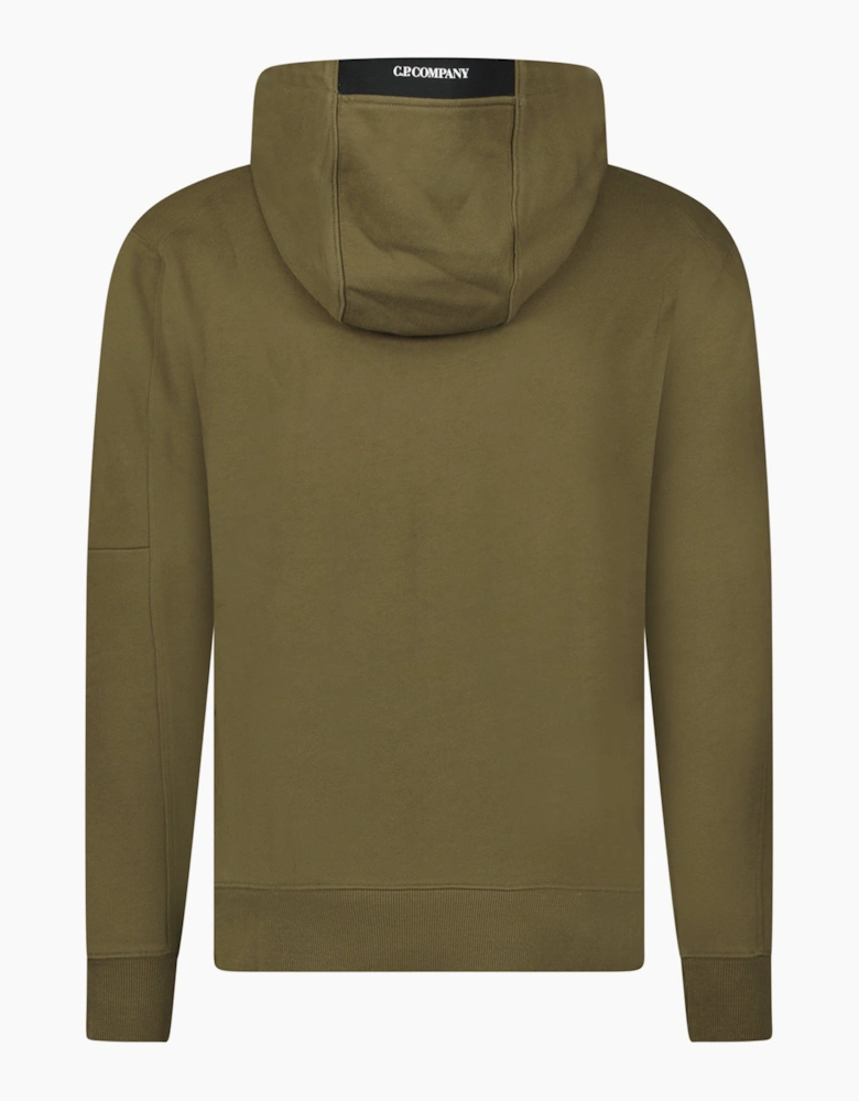 CP Company Diagonal Raised Lens Hoodie Khaki
