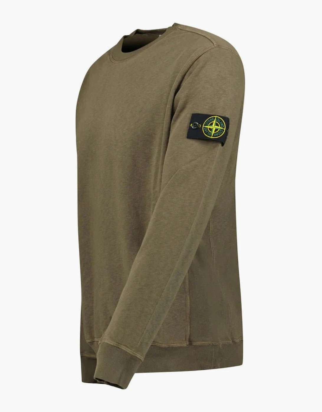 Stone Island Brushed Organic Cotton Sweatshirt Khaki
